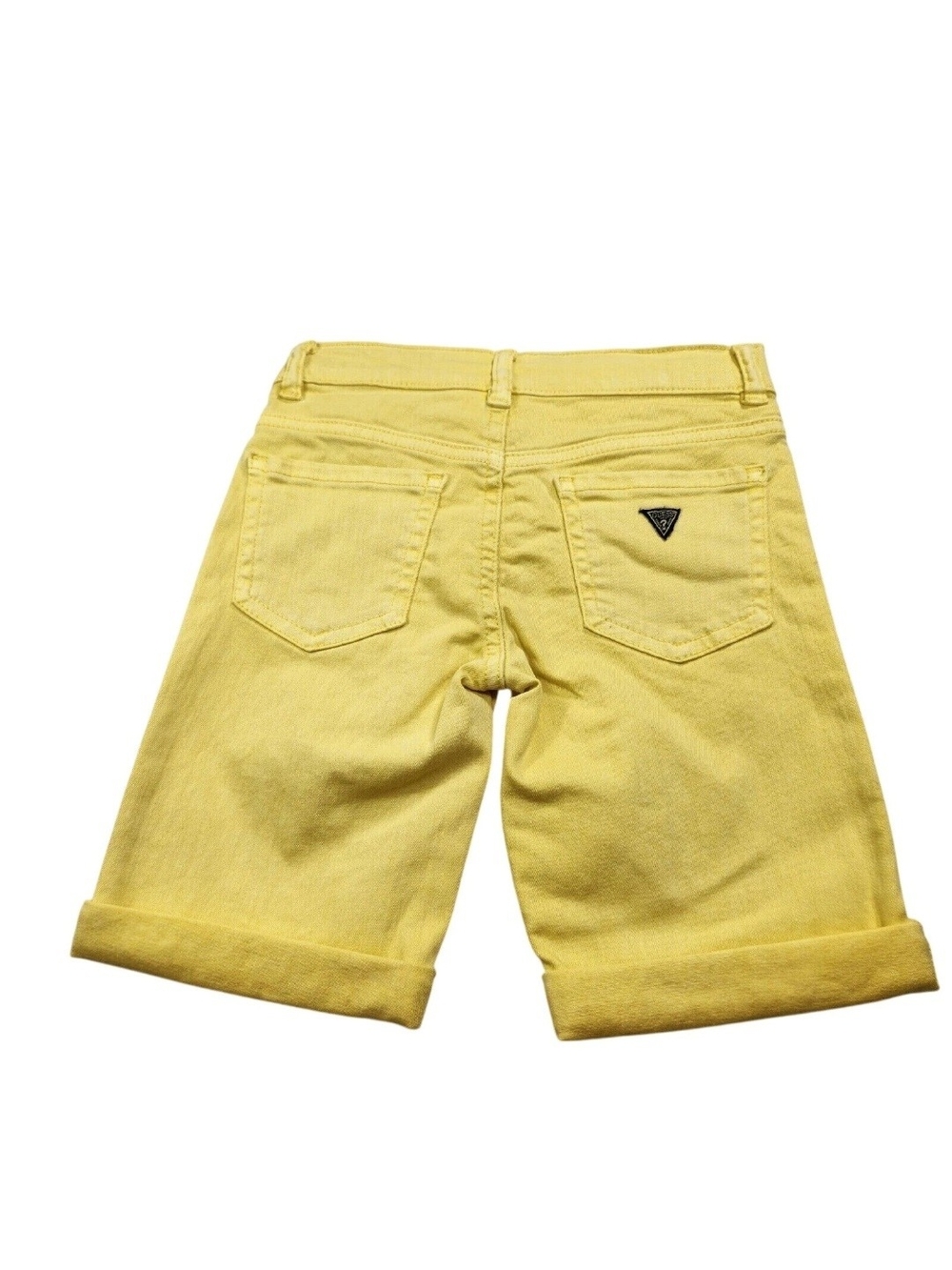 Guess Boys Shorts Size 6 Bright Yellow Cuffed Smart Organic Cotton NWT 30 - Picture 2 of 9